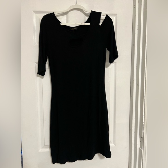Women’s Goldray Xandra Ribbed Knit Black‎ Dress. - Picture 3 of 7
